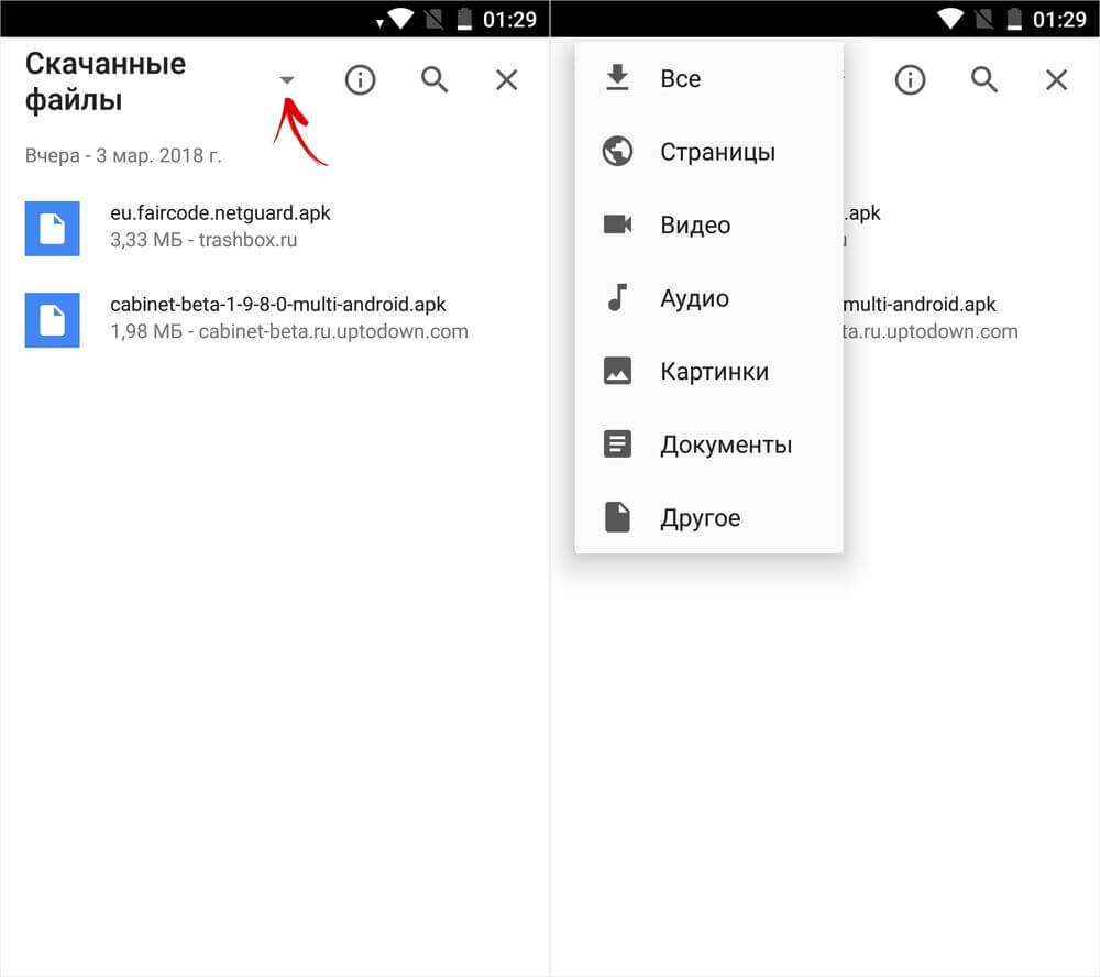 типы загруженных файлов в google chrome