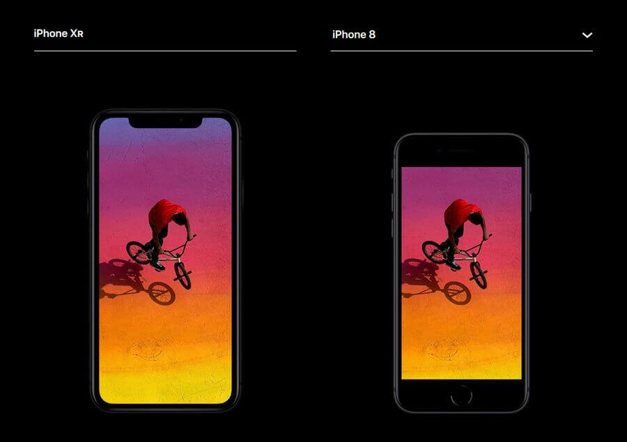 iphone xr в сравнении с iphone 8